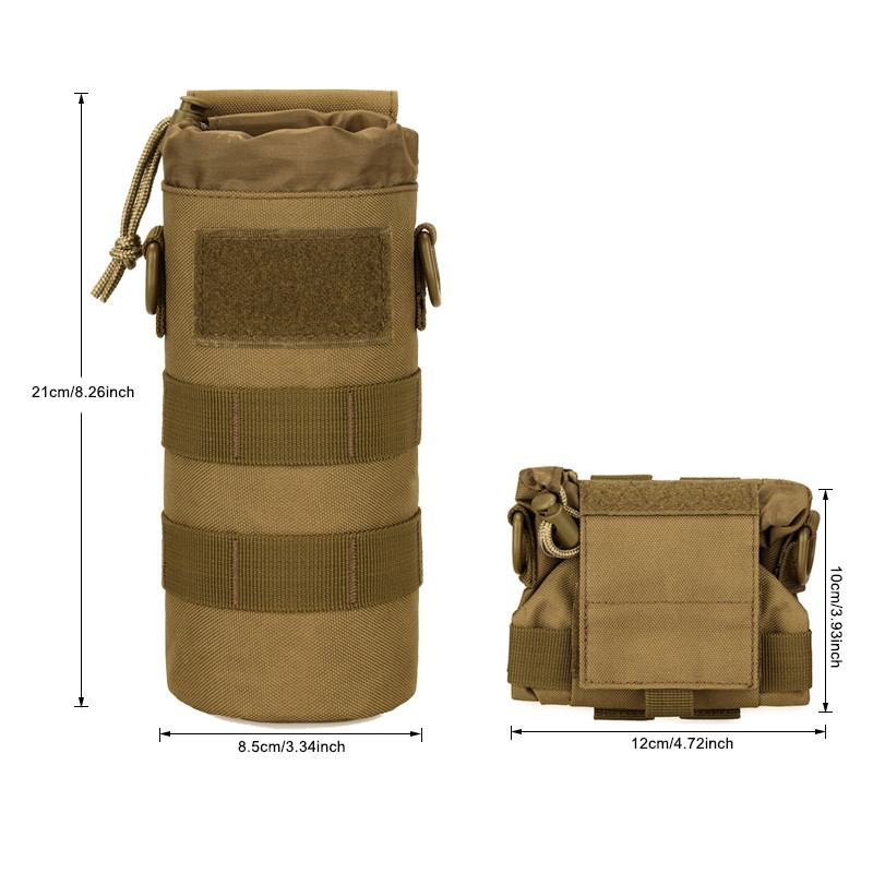 Outdoor Tactical Molle veepudelikott, täiendatud 600 ml mahutavusega reisivee pudelihoidja kott Multifunktsionaalne EDC pudelikott