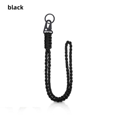Tugev punutud Paracord kaelapael, võtmehoidja langevarjuri köis kaelakee võtmehoidja, tugev kaelapael metallist klambriga välitegevusteks