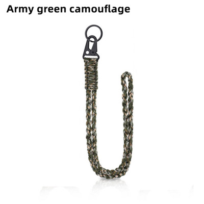 Tugev punutud Paracord kaelapael, võtmehoidja langevarjuri köis kaelakee võtmehoidja, tugev kaelapael metallist klambriga välitegevusteks