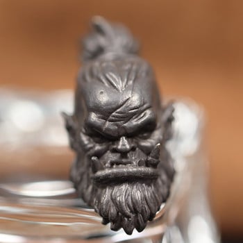 Orcish Warrior Head Sculpture Brass Knife Bead DIY Paracord αξεσουάρ Χειροποίητο υφαντό μενταγιόν με κορδόνι EDC Εξωτερικό Κρεμαστό εργαλείο