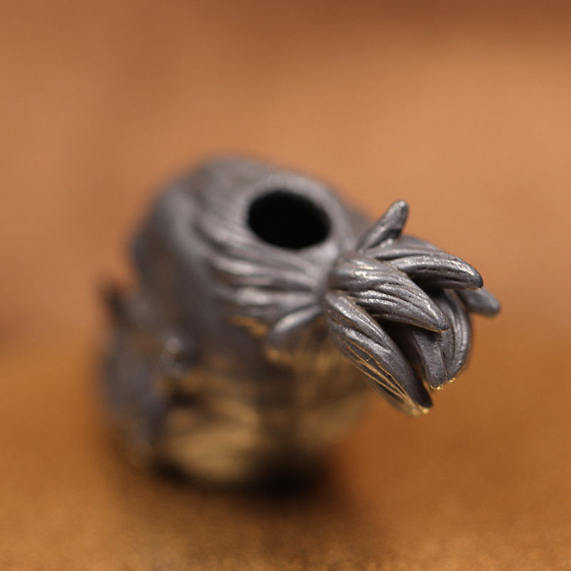 Orcish Warrior Head skulptuur messingist noa rant DIY Paracord Aksessuaarid Käsitsi valmistatud kootud kaelapael ripats EDC välitööriistade ripp