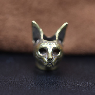 Surnud hinge kaitsepüha egiptuse kassipea skulptuur messingist nuga rant DIY EDC õues paracord ripatsidega ehtetarvikud