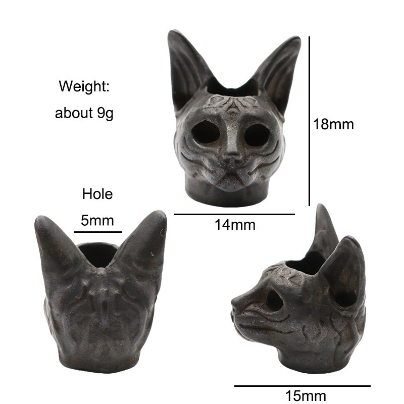 Surnud hinge kaitsepüha egiptuse kassipea skulptuur messingist nuga rant DIY EDC õues paracord ripatsidega ehtetarvikud