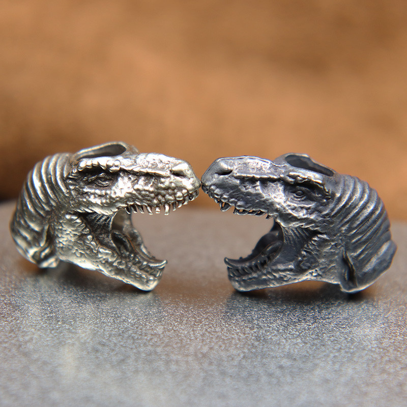 Jurassic Tyrannosaurus Rex pea messingist nuga helmed dinosaurus EDC õues meisterdamine Paracord kootud kaelapael võtmehoidja ripatsid tööriista ehted