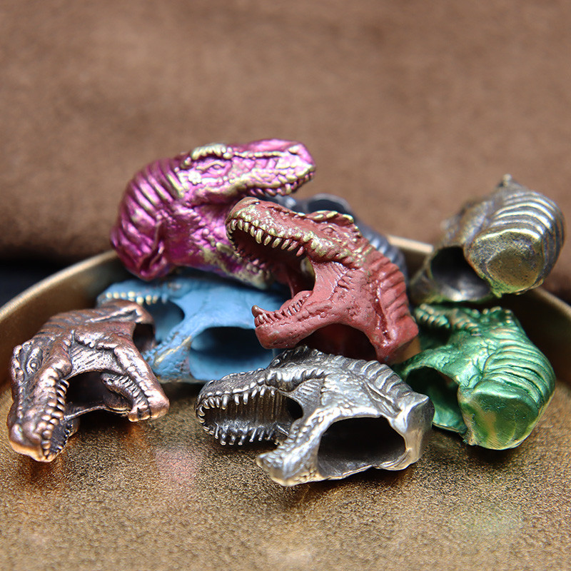 Jurassic Tyrannosaurus Rex pea messingist nuga helmed dinosaurus EDC õues meisterdamine Paracord kootud kaelapael võtmehoidja ripatsid tööriista ehted