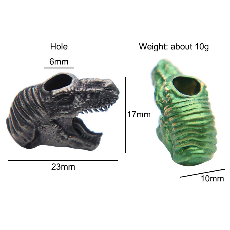 Jurassic Tyrannosaurus Rex pea messingist nuga helmed dinosaurus EDC õues meisterdamine Paracord kootud kaelapael võtmehoidja ripatsid tööriista ehted