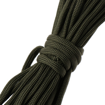 10 метра 4 мм кабел за паракорд Найлоново въже 7-нишки въжета за палатка Оцеляване Къмпинг на открито Стандартно военно оборудване