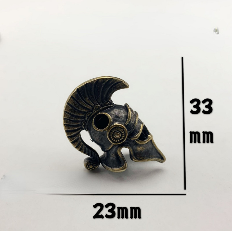 Žalvaris Senovės Graikija Spartan Warrior Scar Šalmas Skėtis Virvė Peilis Karoliukai Papuošalai „Pasidaryk pats“ „Paracord“ raktų pakabukas, dirželis, pakabuko priedas