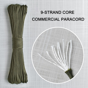 31M 550 Military 9-core Survival Paracord Outdoor Rescue Bundle Rope Clothesline Tent Ορειβασία