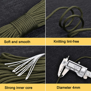 31M 550 Military 9-core Survival Paracord Outdoor Rescue Bundle Rope Clothesline Tent Ορειβασία