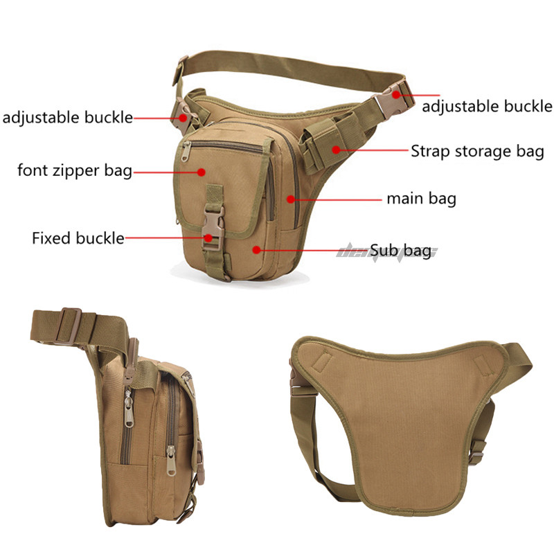 Army taktikai derék lábtáska kültéri vadászat hegymászás állítható deréktáskák katonai Airsoft lövöldözős derék comb szerszámok táska