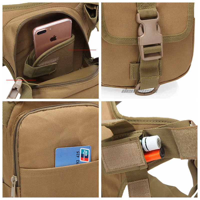 Army taktikai derék lábtáska kültéri vadászat hegymászás állítható deréktáskák katonai Airsoft lövöldözős derék comb szerszámok táska