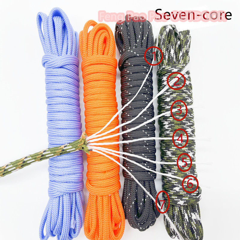 10 31 100 meetrit Paracord for Survival Dia.4mm 7 statiivi südamikuga langevarju nöör pael Välistööriistad Matkaköis Matkariideid