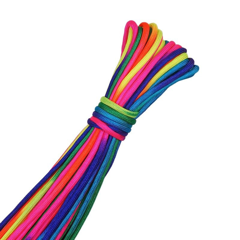 4 mm vikerkaarevärvide nöörköis III 7-haruline langevarjuri köis, ronimine telkimisvarustus, paracord-käevõru