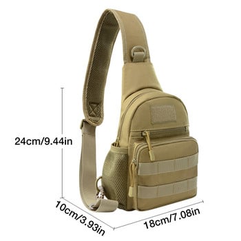 Чанта за през рамо Мъжка външна чанта за гърди Прашка Multicam Камуфлаж Къмпинг Пътуване Туризъм Лов Военна чанта Crossbody