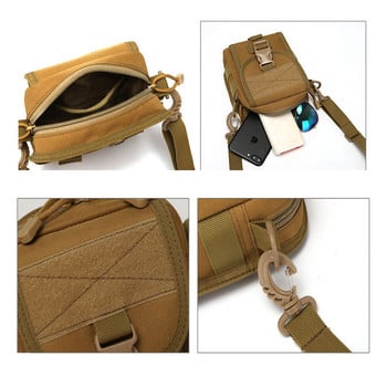 Тактическа чанта за рамо, протектор, спортна чанта, военна чанта Molle EDC, камуфлажна найлонова чанта за туризъм на открито, колоездене, оръжие, чанта за кръста