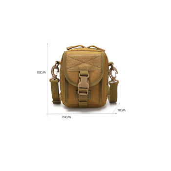 Αθλητική τσάντα Tactical Shoulder Bag Protector Military Molle EDC Pouch Camouflage Nylon Outdoor Hiking Cycling Gun Waist Bag