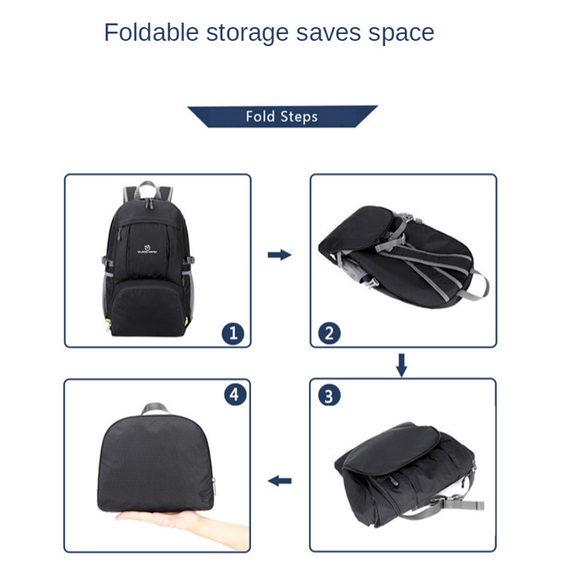 QUESHARK Rucsac profesional 40L, pliabil, rezistent la apă, în aer liber, durabil, pentru camping, alpinism, alpinism, drumeții, geantă de călătorie