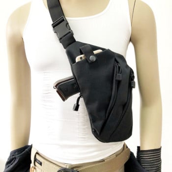 Ανδρική θήκη τσάντα όπλων κρυφής τακτικής αποθήκευσης ανδρική αριστερή δεξιά νάιλον τσάντα ώμου Αντικλεπτική τσάντα Τσάντα στήθους Κυνήγι