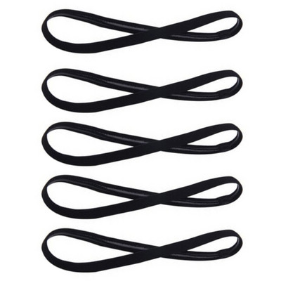 5 vnt. Candy Color Moterų vyrų jogos plaukų juostelės sportinės galvos juostos neslystančios bėgimo elastinės gumos prakaito juostos futbolo plaukų priedai