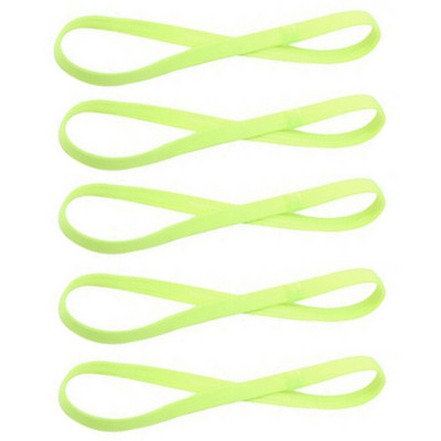 5 vnt. Candy Color Moterų vyrų jogos plaukų juostelės sportinės galvos juostos neslystančios bėgimo elastinės gumos prakaito juostos futbolo plaukų priedai