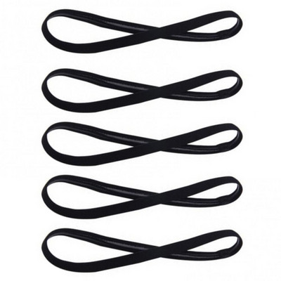 5 vnt Candy Color Moterų Vyrų Joga Plaukų Juostos Sportinės Galvos Juostelės Merginoms Sportinės Neslystančios Elastinės Guminės Prakaito juostos Futbolas Bėgimas