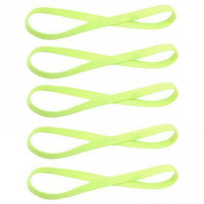 5 vnt Candy Color Moterų Vyrų Joga Plaukų Juostos Sportinės Galvos Juostelės Merginoms Sportinės Neslystančios Elastinės Guminės Prakaito juostos Futbolas Bėgimas