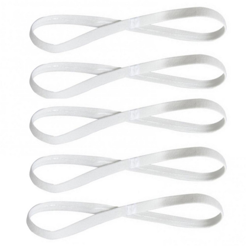 5 vnt Candy Color Moterų Vyrų Joga Plaukų Juostos Sportinės Galvos Juostelės Merginoms Sportinės Neslystančios Elastinės Guminės Prakaito juostos Futbolas Bėgimas