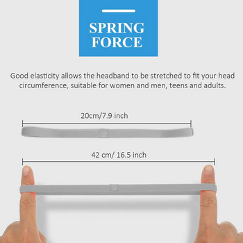 Топ-4 части Дебели нехлъзгащи се еластични спортни ленти за глава Ленти за коса, коса за упражнения и ленти за пот за жени и мъже