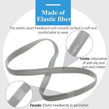 Топ-4 части Дебели нехлъзгащи се еластични спортни ленти за глава Ленти за коса, коса за упражнения и ленти за пот за жени и мъже