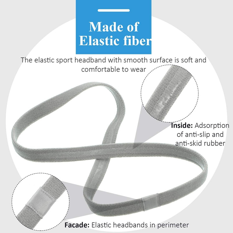 4 populiariausių dalių storos neslystančios elastinės sportinės galvos juostos, plaukams skirtos galvos juostos, treniruojantys plaukai ir prakaito juostos moterims ir vyrams