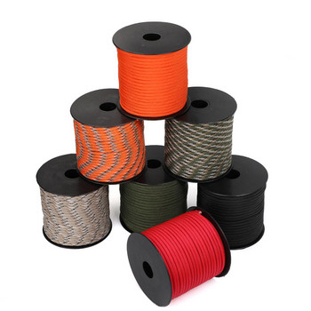 550 Military 50M/100M 7-Core Paracord Σχοινί 4mm Outdoor Polyester Parachute Cord Camping Survival Ombrella Ten Bundle