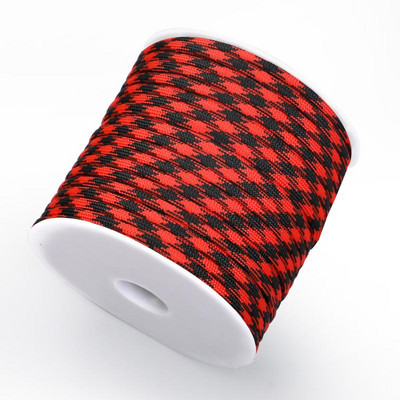 550 Military 50M/100M 7-südamikuga paracord-köis, 4 mm polüestrist langevarjunöör telkimistelgi ellujäämisvihmavarjutelgi komplekt