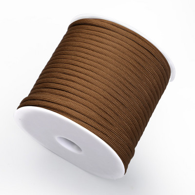 550 Military 50M/100M 7-südamikuga paracord-köis, 4 mm polüestrist langevarjunöör telkimistelgi ellujäämisvihmavarjutelgi komplekt