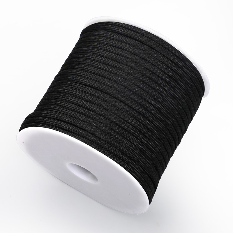 550 Military 50M/100M 7-südamikuga paracord-köis, 4 mm polüestrist langevarjunöör telkimistelgi ellujäämisvihmavarjutelgi komplekt