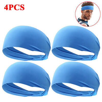1–8 vnt. kvėpuojanti sportinė galvos juosta, skirta vyrams, moteriškoms moterims, „Unisex Yoga Fitness“ greitai džiūstanti elastinga plaukų juosta, skirta važinėtis dviračiu lauke