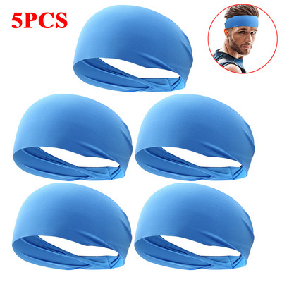 1–8 vnt. kvėpuojanti sportinė galvos juosta, skirta vyrams, moteriškoms moterims, „Unisex Yoga Fitness“ greitai džiūstanti elastinga plaukų juosta, skirta važinėtis dviračiu lauke