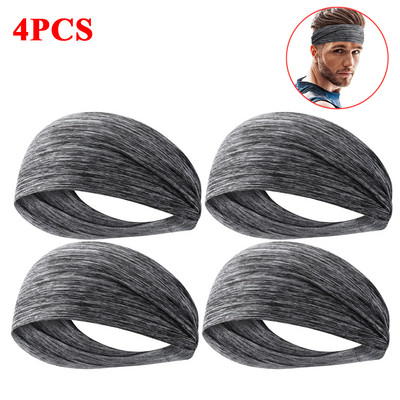 1–8 vnt. kvėpuojanti sportinė galvos juosta, skirta vyrams, moteriškoms moterims, „Unisex Yoga Fitness“ greitai džiūstanti elastinga plaukų juosta, skirta važinėtis dviračiu lauke