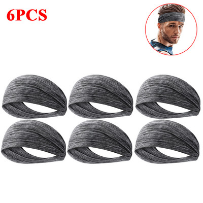 1–8 vnt. kvėpuojanti sportinė galvos juosta, skirta vyrams, moteriškoms moterims, „Unisex Yoga Fitness“ greitai džiūstanti elastinga plaukų juosta, skirta važinėtis dviračiu lauke