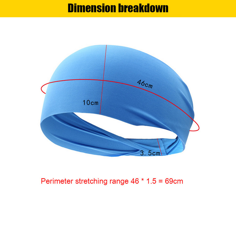 1–8 vnt. kvėpuojanti sportinė galvos juosta, skirta vyrams, moteriškoms moterims, „Unisex Yoga Fitness“ greitai džiūstanti elastinga plaukų juosta, skirta važinėtis dviračiu lauke
