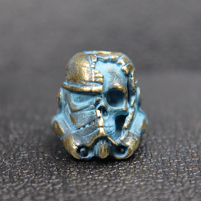 Soldat mort Skull Face Cască Cuțit Snur Cuțit Mărgele Paracord Mărgele Charms din alamă Instrument EDC Brățară de supraviețuire Accesorii DIY