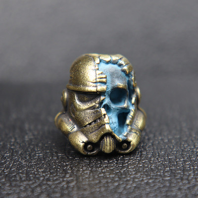 Soldat mort Skull Face Cască Cuțit Snur Cuțit Mărgele Paracord Mărgele Charms din alamă Instrument EDC Brățară de supraviețuire Accesorii DIY