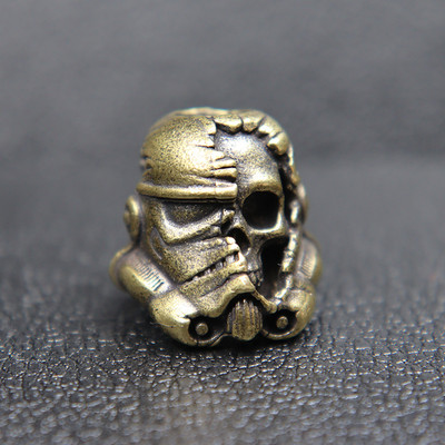 Soldat mort Skull Face Cască Cuțit Snur Cuțit Mărgele Paracord Mărgele Charms din alamă Instrument EDC Brățară de supraviețuire Accesorii DIY