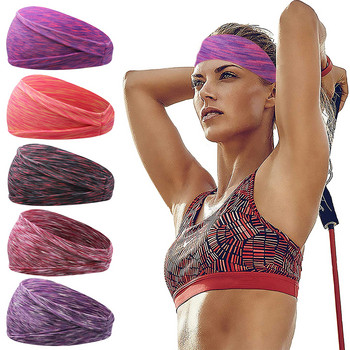 9 Χρώματα που απορροφούν τον ιδρώτα Ζώνες μαλλιών Ανδρικά Γυναικεία Ελαστική Γιόγκα Τρέξιμο Ζώνες κεφαλής Headwrap Αθλητικά Καλύμματα κεφαλής Αξεσουάρ κεφαλόδεσμος αθλητισμός