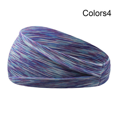 9Spalvos Prakaitą sugeriančios plaukų juostelės Vyrų Moterų Elastinės Joga Bėgimo galvos juostos Galvos apvyniojimas Sportiniai galvos apdangalai Priedai sportiniai galvos apdangalai