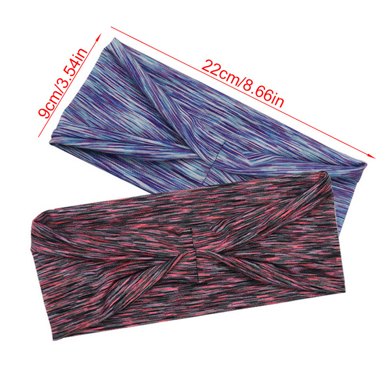 9Spalvos Prakaitą sugeriančios plaukų juostelės Vyrų Moterų Elastinės Joga Bėgimo galvos juostos Galvos apvyniojimas Sportiniai galvos apdangalai Priedai sportiniai galvos apdangalai