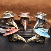 Keskaegne Euroopa Pika noka mask Doctor Messingist Nuga Helmes Paelad Ripatsid DIY Paracord EDC Välistööriist Kootud Riputus Aksessuaarid