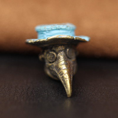 Keskaegne Euroopa Pika noka mask Doctor Messingist Nuga Helmes Paelad Ripatsid DIY Paracord EDC Välistööriist Kootud Riputus Aksessuaarid