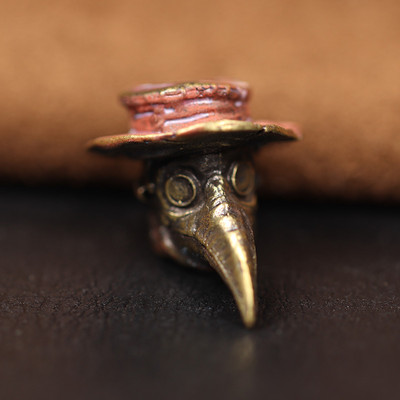 Keskaegne Euroopa Pika noka mask Doctor Messingist Nuga Helmes Paelad Ripatsid DIY Paracord EDC Välistööriist Kootud Riputus Aksessuaarid