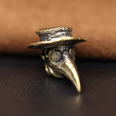 Keskaegne Euroopa Pika noka mask Doctor Messingist Nuga Helmes Paelad Ripatsid DIY Paracord EDC Välistööriist Kootud Riputus Aksessuaarid